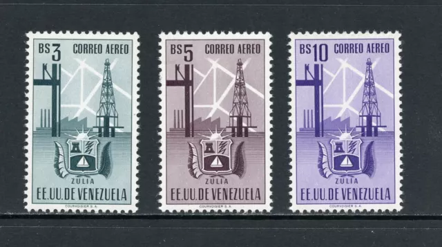 K762 Venezuela 1951 Arme Von Zulia - Hoher Wert Luftpost Short-Set 3v. MNH