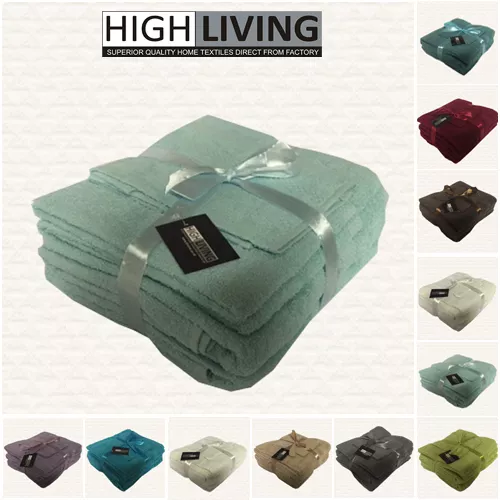 Luxury 6 Piece Towel Bale Set 100% Pure Egyptian Cotton Face, Hand, Bath Towels