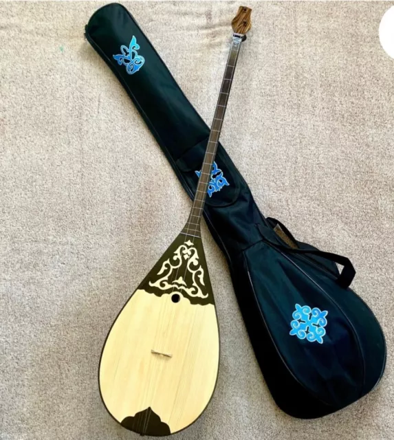 dombra (dombira) Kazakh national professional musical instrument with case