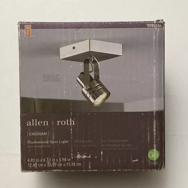 1 Head LED Track Spot Light Dimmable Ceiling Flush mount Fixture Satin Nickel