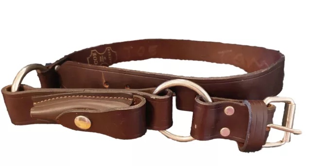 Jcoe Leather Stockman's Belt With Horizontal Pouch - Australian Made- Size 38