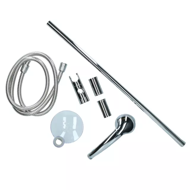 Single Spray Pattern Chrome-plated Shower Kit Adjustable Wall Mounted Hand-held 3