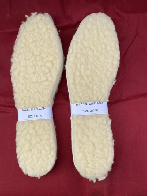 EXTRA WARM INSOLES  SIZE  10. X 2 Pair  THERMAL FLEECE WORK BOOTS SHOE SLIPPER