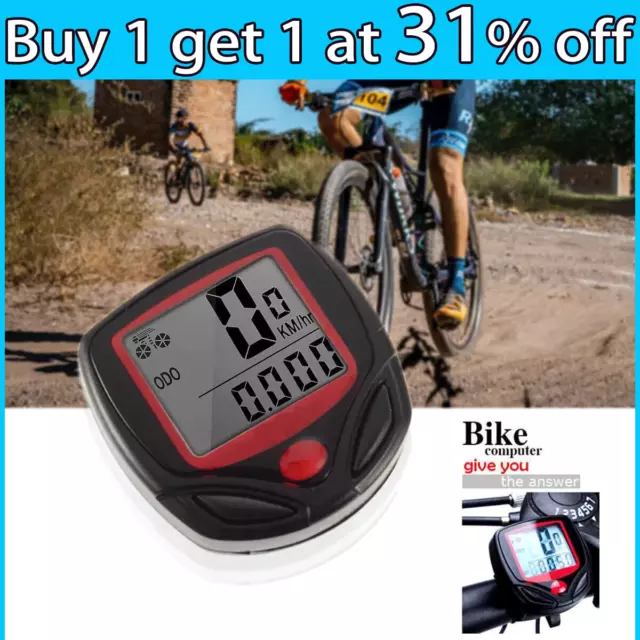LCD Digital Waterproof Bike Bicycle Computer Cycle Speedometer Odometer Wired