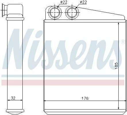 Nissens (70228) Wärmetauscher, Innenraumheizung für AUDI SEAT SKODA VW