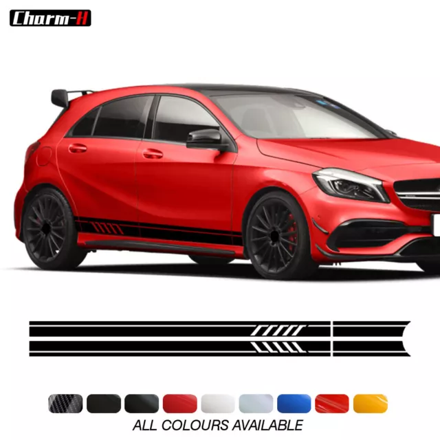 Edition 1 Car Hood Decal Side Stripes Skirt Sticker For Benz CLA