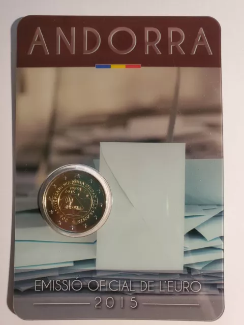 🇦🇩 2€ ANDORRE 2015 - Coincard BU - 30 ans de la Majorité - EURO 🇦🇩