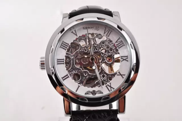 Nuovo orologio scheletrato Winner meccanico di lusso ultimo modello 39 ore...