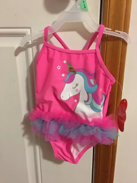 Brand New Infant Girls Size 6-9 Months Wonder Nation Tutu One Piece Swim Suit