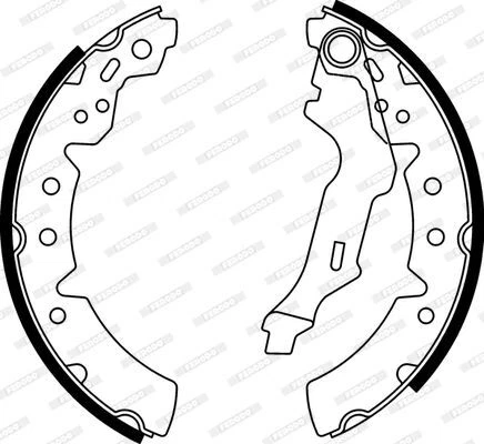 Jeu De Mâchoires De Frein Ferodo FSB567 - Lot De 4 - Compatible Citroën Xsara Picasso, Berlingo, Peugeot Partner, Renault Espace III - Diamètre Tambour 229 Mm