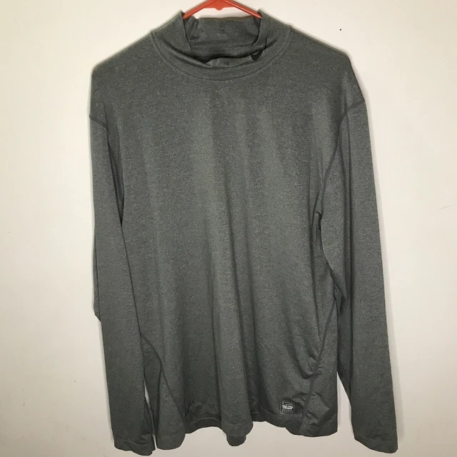 nike golf tour performance mens xl dri-fit gray long sleeve raglan top t shirt