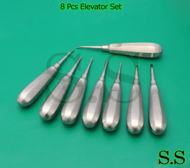 8 Elevators Set Dental Extraction Instruments