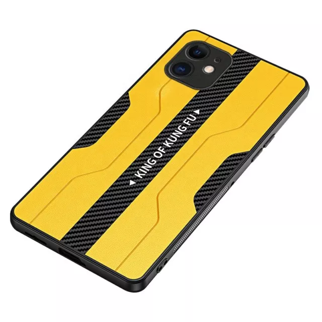 Iphone 7 8 11 12 Se X Xr Xs Pro Max Mobile Phone Case Yellow Black Kung Fu Men