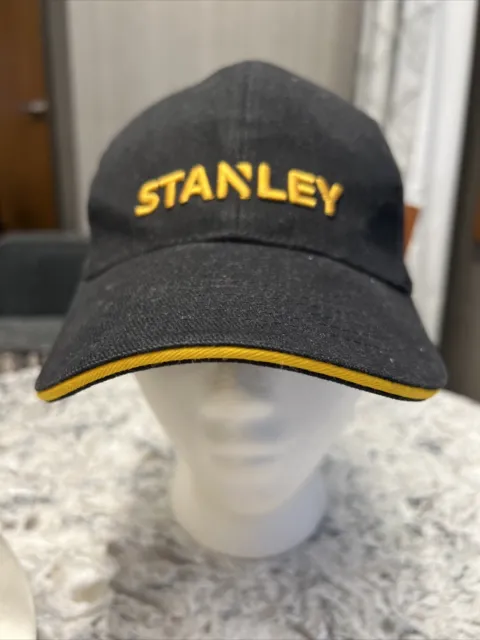 Stanley Tools Adjustable Snapback Cap Hat Black Snap Back.
