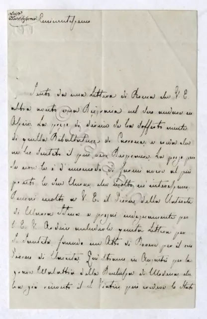 Lettera con autografo Luisa di Sassonia sorella di Leopoldo II di Toscana 1840