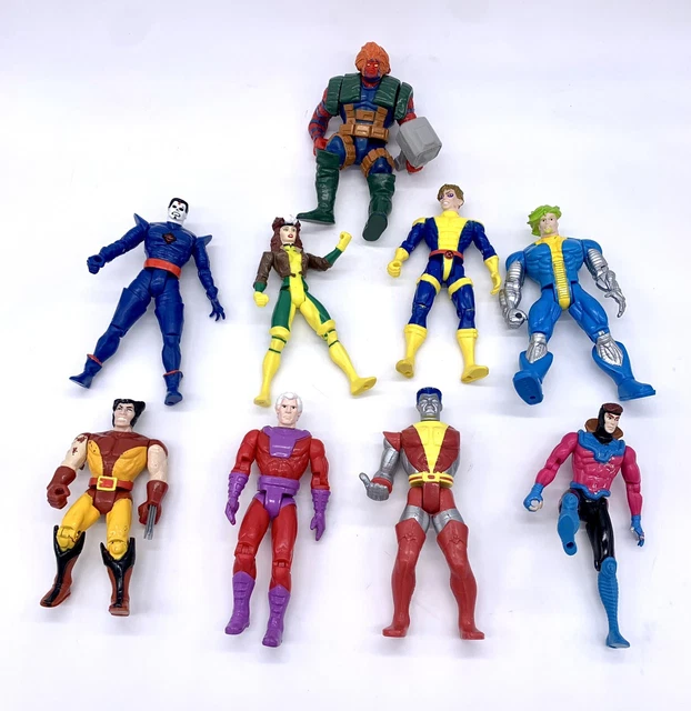 Vintage 1990s Bulk Lot Of 9 Marvel X-Men Action Figures Wolverine Banshee