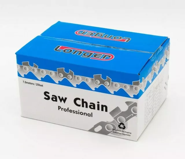 25 ft Roll LONGER CHAINSAW CHAIN 3/8 058 SEMI CHISEL suits HUSQVARNA JONSERED