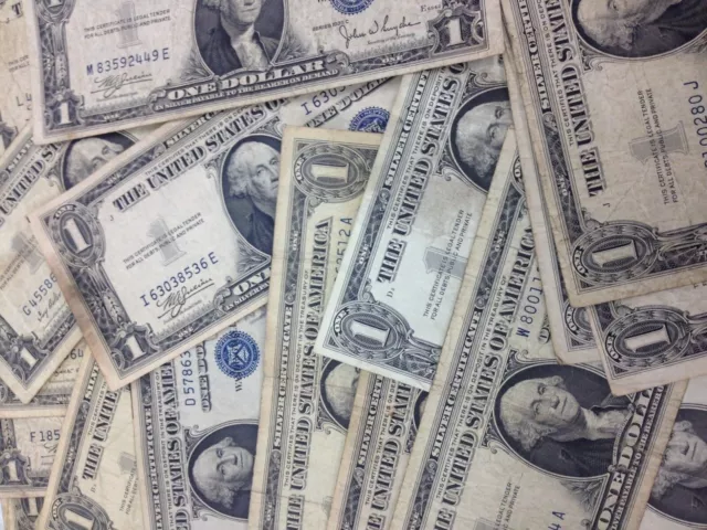 BULK Lot (25) - 1957 $1.00 Dollar US Note Silver Certificate Collection $25