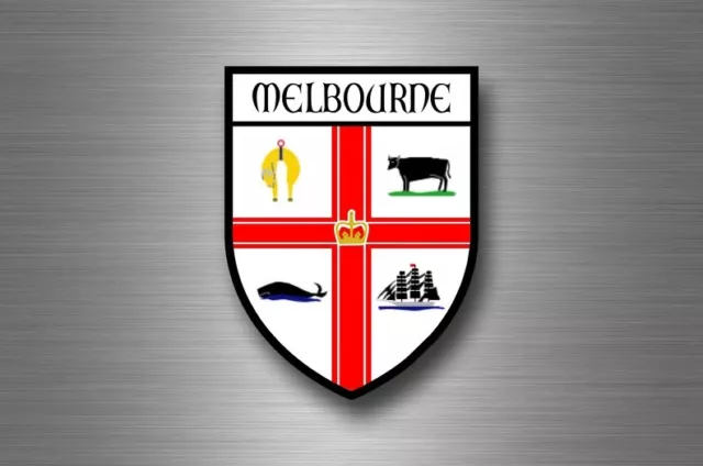 Sticker Adhesive Flag Coat of Arms City Souvenir Melbourne Australia