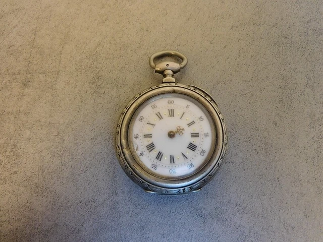 MONTRE A GOUSSET Ancienne Pour Homme En Argent Avec Sa Clef N°5 EUR 49