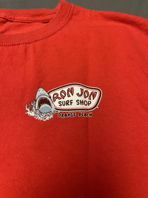 YOUTH RON JON Surf Shop Orange Beach Red T-shirt - Size Medium $10.00 ...