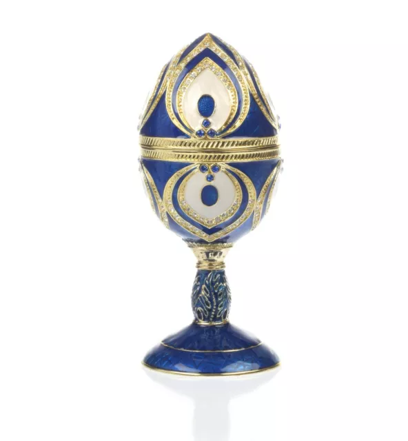 Blau Music Faberge Ei von Keren Kopal mit oesterreichischen & Kristallen