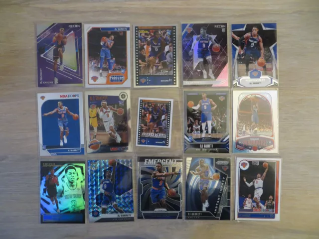 🔥 18 cards 🔥 11RC RJ Barrett !!! 2019-20 Hoops Recon Prizm !! New York Knicks 3