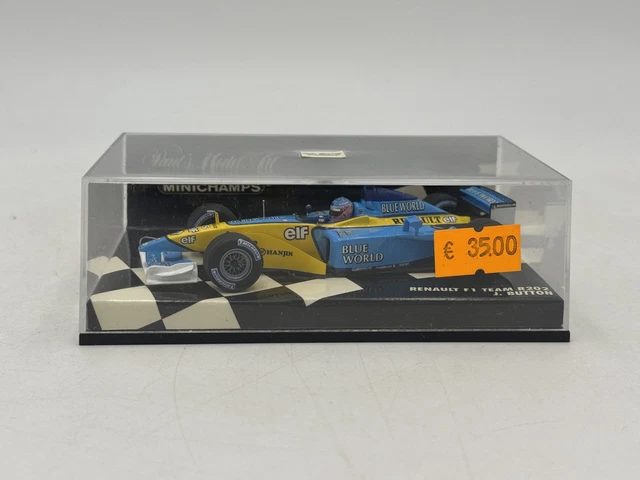 coffret MICHELIN F1 RENAULT R23 type R202 moteur RS 22 TRULLI 1/18 UH formule 1