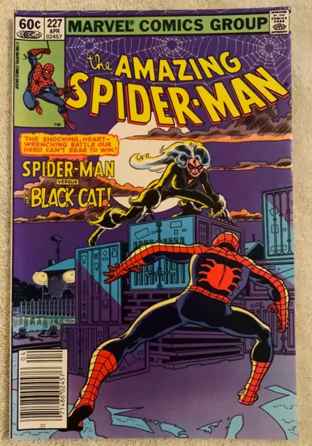 The Amazing Spider-Man #227 Newsstand Marvel 1982 - The Black Cat