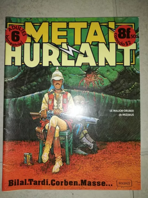 Metal Hurlant N°6-1976-E.o Les Humanoides Associes.moebius,Bilal,Corben...tbe