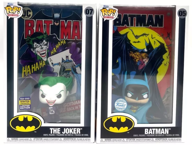 Funko Pop Comic Covers DC Batman SE #05 & The Joker #07 Funko 2022 Limited ED