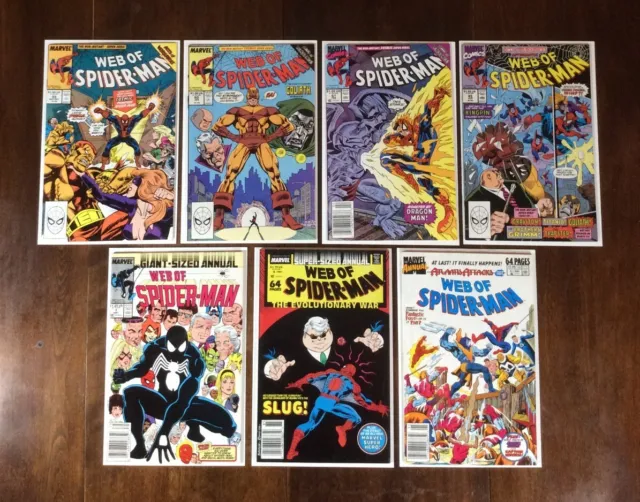 Web of Spider-Man LOT #59,#60,#61,#65 Annual #3, #4, #5 Vintage Marvel Comics