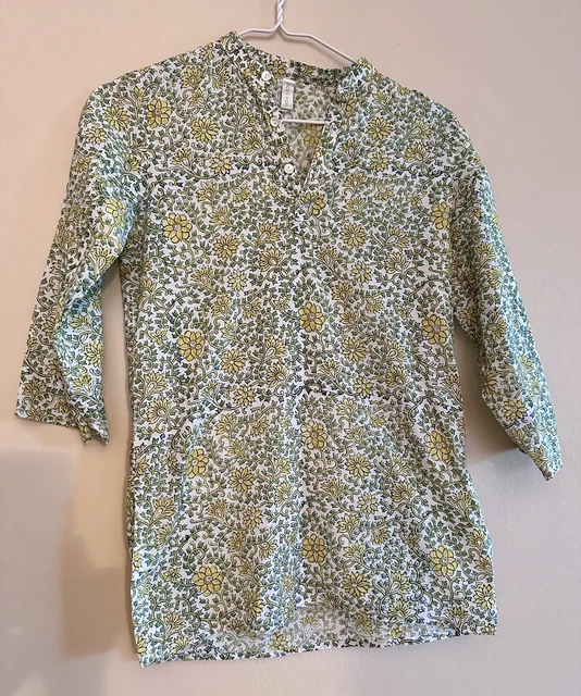 Anokhi Koki Girls Floral Cotton Top Blouse ~ Age 6-7 Years