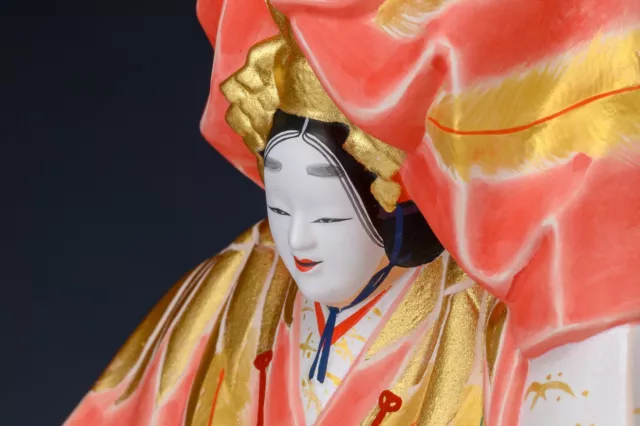 Japanese Hakata Clay Ceramic Doll -Noh Dancer- Nakamura Engai (1921-1992) 2