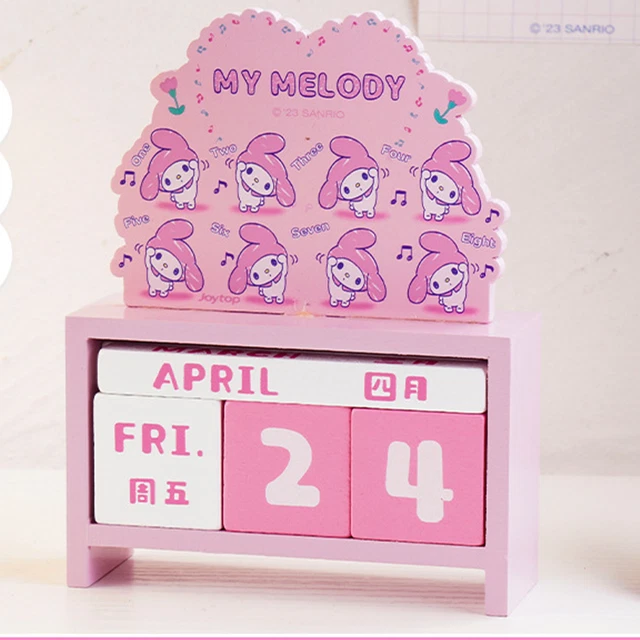 CUTE TABLE CALENDAR Fun 2024 Calendar Block Wooden Small Calendar 15.