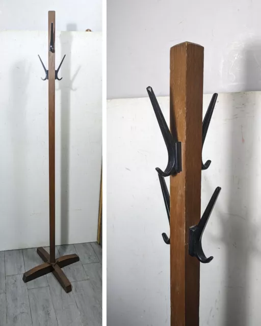 VINTAGE MISSION ARTS and Crafts Style Wood Coat Rack Tree E69 $270.00 ...