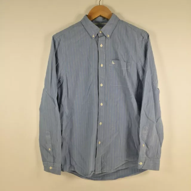 Jack wills mens button up shirt size S slim fit blue striped long sleeve 11.0076