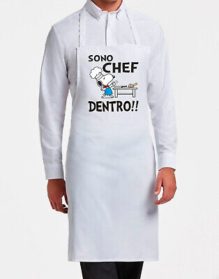 Sono Chef Dentro!! Grembiule Cucina divertente Cuoco Idea Regalo Bianco
