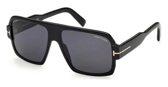 Tom Ford Camden Square Sunglasses FT0933-53V-58 Blonde Havana Frame Blue Lenses