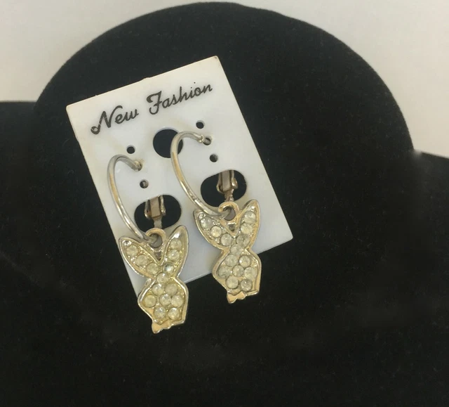 Boucles D'oreilles "New Fashion"/ Anneau/ Pendent "Tete De Lapin"/ Annees 1970