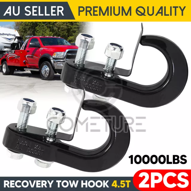 2 x 4WD Recovery Tow Hook Offroad Winch Cable Anchor Point 4.5T 10000LBS AU