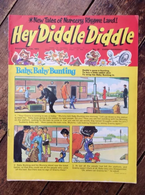 Hey Diddle Diddle  Comic . 11 November 1972. No.34. Vfn. Lovely Comic.