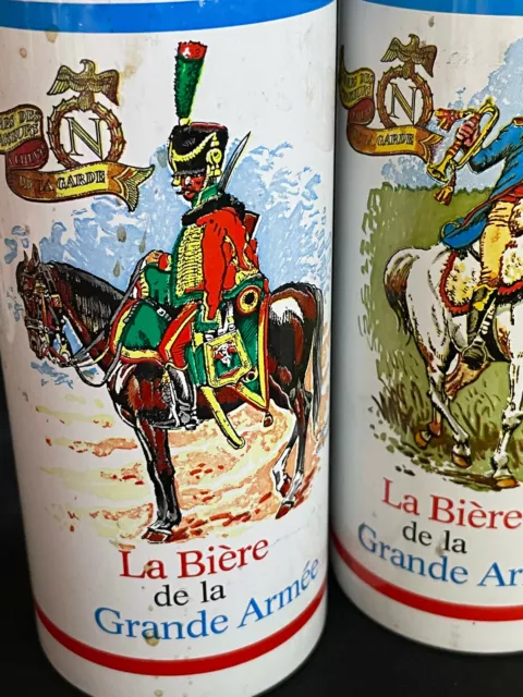 4 bouteilles de bière vides en aluminium la bière de la grande armée 2