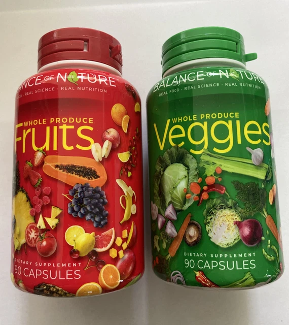 BALANCE OF NATURE 1 Fruits And 1 Veggies Supplements Energy Natural 180