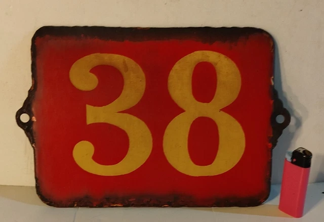 v31) PLAQUE EMAILLEE EMAIL NUMERO DE RUE N° 58 | UK