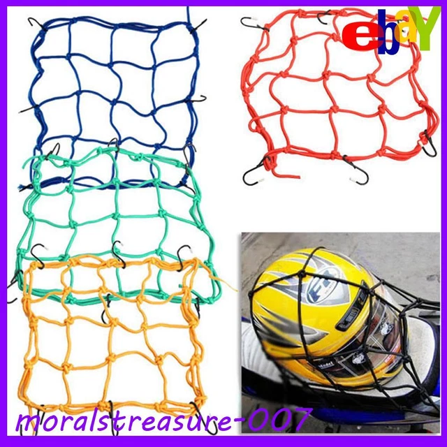 30*30cm Motorcycle 6 Hooks Hold Down Fuel Tank Luggage Net Mesh Web Bungee