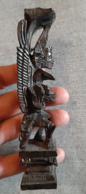 Sculpture bois GARUDA Indonésie Homme Oiseau BALI Bouddhisme Hindouisme 14,5cm