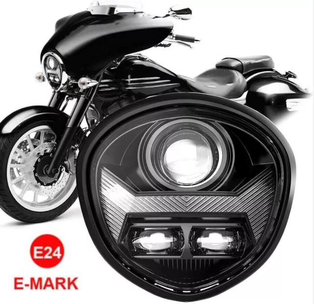 für Yamaha V STAR 1300 XVS 1300CT E24 LED-Scheinwerfer dimmbar Abblendlicht