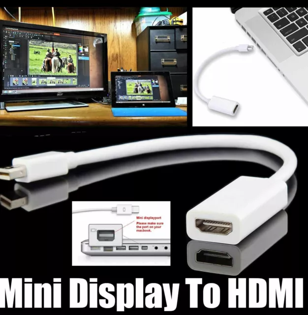 Mini Display Port to HDMI Adapter Adaptor For Pro MACBOOK AIR IMAC Apple Mac