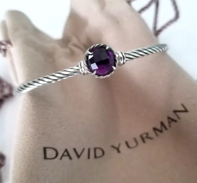 DAVID YURMAN %100 Authentic Chatelaine Amethyst Cable Bracelet - Pristine! $395